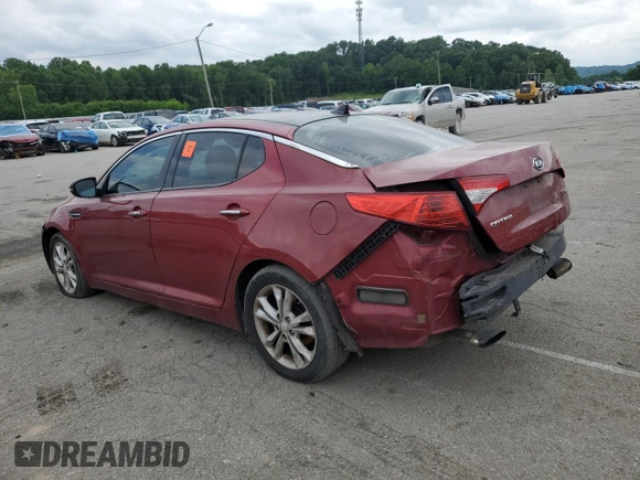 2013 Kia Optima EX with VIN 5XXGN4A70DG217121, listed as a Copart auction lot 59879455 with 265,949 mi miles and Salvage title. Bid and sale history available at DreamBid. Image 2.