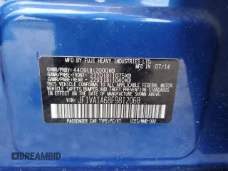 2015 Subaru WRX with VIN JF1VA1A68F9812068, listed as a Copart auction lot 60784075 with 135,654 mi miles and Salvage title. Bid and sale history available at DreamBid. Image 12.