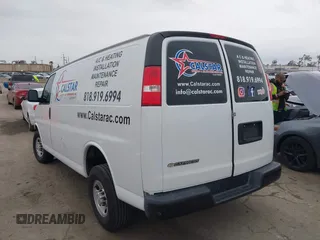 2019 Chevrolet Express Cargo Van with VIN 1GCWGAFP6K1243793, listed as a IAAI auction lot 41799107 with 106,566 mi miles. Bid and sale history available at carsss.com. Image 3.