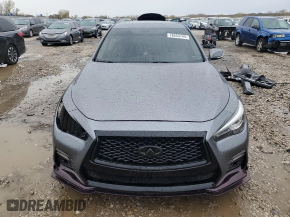 2019 Infiniti Q50 Luxe with VIN JN1EV7AR2KM558377, listed as a Copart auction lot 78653744 with 133,762 mi miles and Salvage Title. Bid and sale history available at DreamBid. Image 5.