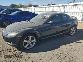 2004 Mazda RX-8 with VIN JM1FE173040120372, listed as a Copart auction lot 76424304 with 0 mi miles and Salvage Title. Bid and sale history available at carsss.com. Image 1.
