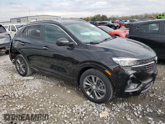 2023 Buick Encore GX Select with VIN KL4MMDSL5PB063737, listed as a Copart auction lot 77082114 with 7,572 mi miles and Salvage title. Bid and sale history available at DreamBid. Image 4.