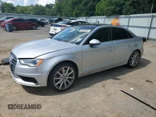 2015 Audi A3 Premium with VIN WAUACGFF9F1001681, listed as a Copart auction lot 61678585 with 97,070 mi miles and Salvage title. Bid and sale history available at DreamBid. Image 1.