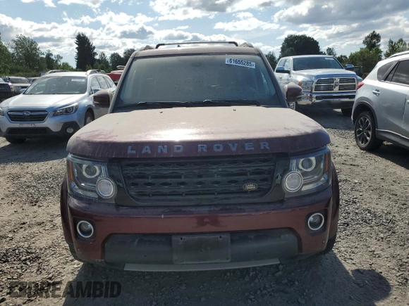 2016 Land Rover LR4 HSE Lux with VIN SALAK2V63GA790401, listed as a Copart auction lot 61655285 with 77,804 mi miles and Clean title. Bid and sale history available at DreamBid. Image 5.