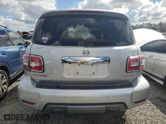 2019 Nissan Armada Platinum with VIN JN8AY2NF7K9350833, listed as a Copart auction lot 74307744 with Not Provided miles and Non Repairable. Bid and sale history available at carsss.com. Image 6.
