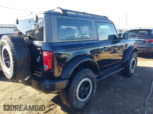 2021 Ford Bronco with VIN 1FMDE5CH7MLA63629, listed as a IAAI auction lot 41065377 with Not provided miles and . Bid and sale history available at DreamBid. Image 4.