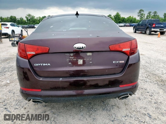 2013 Kia Optima EX with VIN 5XXGN4A71DG127699, listed as a Copart auction lot 59742405 with Not provided miles and Clean title. Bid and sale history available at DreamBid. Image 6.
