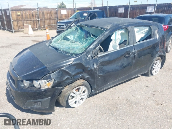 2012 Chevrolet Sonic LT with VIN 1G1JC6SB9C4200197, listed as a IAAI auction lot 42085421 with 124,667 mi miles. Bid and sale history available at carsss.com. Image 2.
