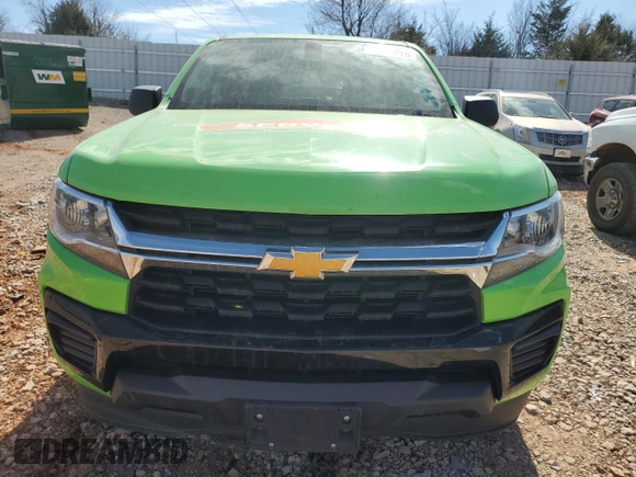2021 Chevrolet Colorado 2WD Work Truck with VIN 1GCGSBEA9M1287604, listed as a Copart auction lot 43745825 with 67,784 mi miles and Salvage title. Bid and sale history available at DreamBid. Image 5.