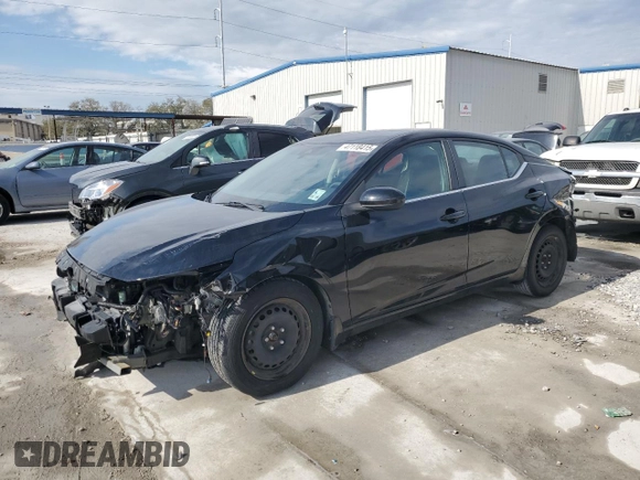 2020 Nissan Sentra S with VIN 3N1AB8BV3LY206111, listed as a Copart auction lot 47118415 with 56,365 mi miles and Salvage Title. Bid and sale history available at carsss.com. Image 1.