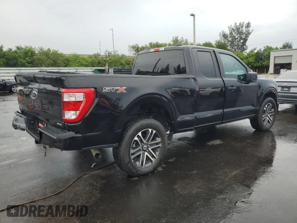 2023 Ford F-150 XL with VIN 1FTEX1CP4PKD57678, listed as a Copart auction lot 63735995 with 21,554 mi miles and Clean title. Bid and sale history available at DreamBid. Image 3.