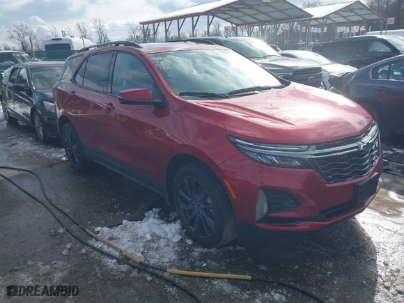 2022 Chevrolet Equinox RS with VIN 2GNAXWEV4N6106528, listed as a IAAI auction lot 41247140 with 45,216 mi miles. Bid and sale history available at carsss.com. Image 1.