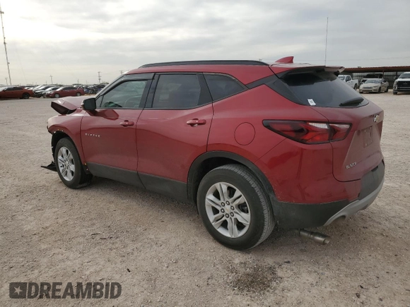 2021 Chevrolet Blazer LT with VIN 3GNKBCRS5MS566489, listed as a Copart auction lot 56682585 with 42,092 mi miles and Salvage title. Bid and sale history available at DreamBid. Image 2.