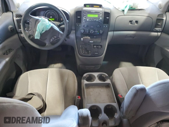 2006 Kia Sedona LX with VIN KNDMB233866030396, listed as a Copart auction lot 76388714 with 171,682 mi miles and Salvage Title. Bid and sale history available at carsss.com. Image 8.
