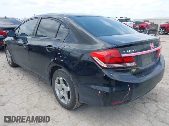 2015 Honda Civic LX with VIN 19XFB2F51FE120523, listed as a IAAI auction lot 42087314 with 129,727 mi miles and . Bid and sale history available at carsss.com. Image 3.