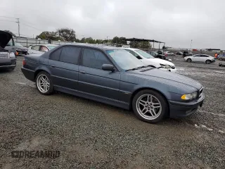 2001 BMW 7 Series 740iA with VIN WBAGG83401DN84365, listed as a Copart auction lot 44986475 with 0 mi miles and Salvage Title. Bid and sale history available at carsss.com. Image 4.