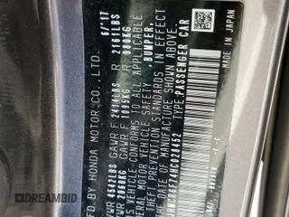 2017 Honda Accord Touring with VIN JHMCR6F74HC028452, listed as a Copart auction lot 62715345 with 83,506 mi miles and Salvage title. Bid and sale history available at DreamBid. Image 12.