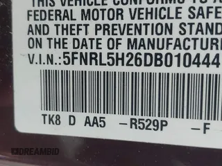 2013 Honda Odyssey LX with VIN 5FNRL5H26DB010444, listed as a IAAI auction lot 42039693 with 173,863 mi miles and . Bid and sale history available at carsss.com. Image 9.