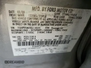 2009 Ford Taurus Limited with VIN 1FAHP25W79G118323, listed as a Copart auction lot 79030494 with 195,456 mi miles and Salvage Title. Bid and sale history available at carsss.com. Image 12.