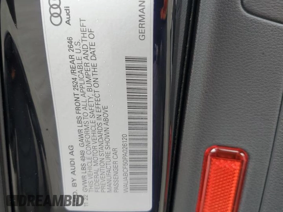 2023 Audi A5 Sportback Premium z VIN WAUABCF50PA026120, wystawiony jako Copart lot #48141855 z przebiegiem 38 272 mil mil oraz Szkoda całkowita • Salvage title. Historia ofert i sprzedaży dostępna na DreamBid. Obrazek 12.