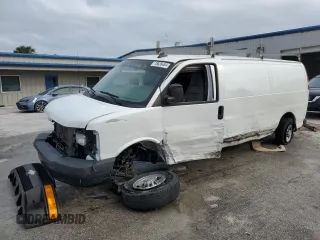 2017 Chevrolet Express Cargo Van with VIN 1GCWGBFF9H1112976, listed as a Copart auction lot 75639464 with 109,064 mi miles and Salvage Title. Bid and sale history available at carsss.com. Image 1.