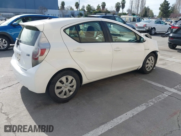 2012 Toyota Prius One with VIN JTDKDTB33C1027813, listed as a IAAI auction lot 41721224 with 183,054 mi miles. Bid and sale history available at carsss.com. Image 4.