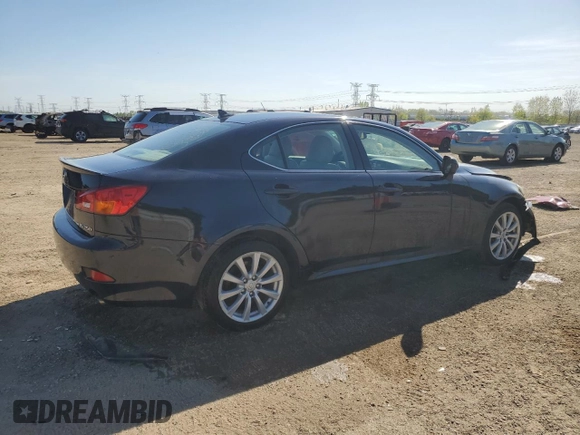 2008 Lexus IS 250 with VIN JTHCK262385019893, listed as a Copart auction lot 55444735 with 118,791 mi miles and Salvage title. Bid and sale history available at DreamBid. Image 3.