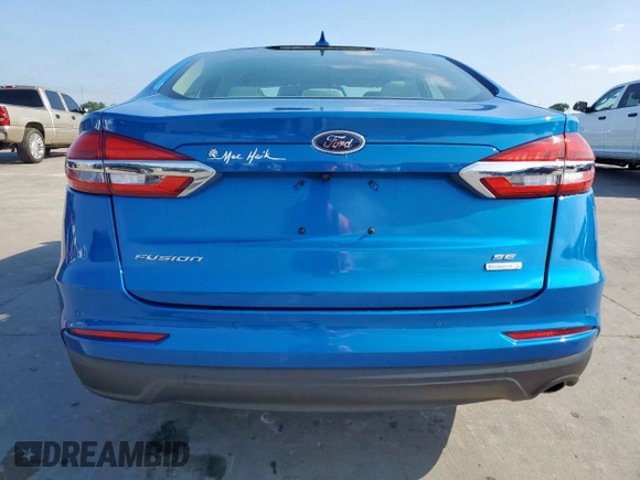 2020 Ford Fusion SE with VIN 3FA6P0HD5LR168627, listed as a Copart auction lot 59613065 with 36,537 mi miles and Salvage title. Bid and sale history available at DreamBid. Image 6.