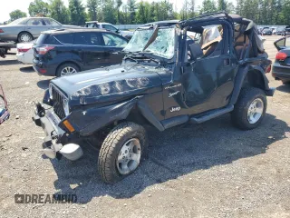 2002 Jeep Wrangler Sport with VIN 1J4FA49S02P721457, listed as a Copart auction lot 61726855 with 76,191 mi miles and Salvage title. Bid and sale history available at DreamBid. Image 1.