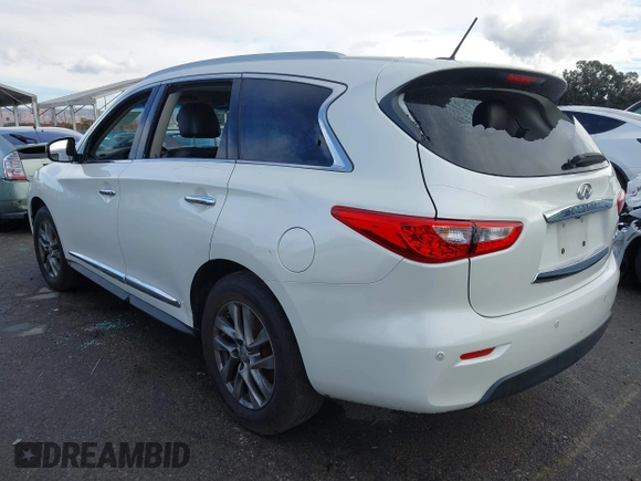 2015 Infiniti QX60 with VIN 5N1AL0MN4FC530895, listed as a IAAI auction lot 41410685 with 89,927 mi miles. Bid and sale history available at carsss.com. Image 3.