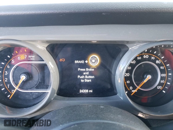 2023 Jeep Wrangler Sport S with VIN 1C4HJXDG3PW602849, listed as a Copart auction lot 46718365 with 24,308 mi miles and Salvage Title. Bid and sale history available at DreamBid. Image 9.