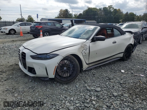 2022 BMW M4 Competition xDrive z VIN WBS33BA00NCK97008, wystawiony jako Copart lot #74706674 z przebiegiem Nie podano mil oraz Szkoda całkowita • Salvage title. Historia ofert i sprzedaży dostępna na DreamBid. Obrazek 1.