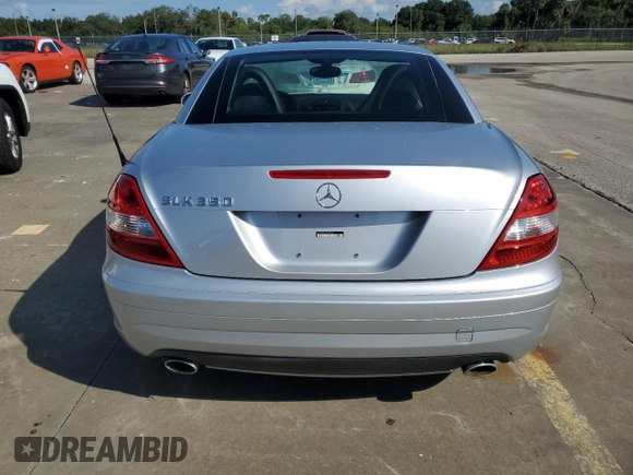 2005 Mercedes-Benz SLK-Class with VIN WDBWK56F65F030071, listed as a Copart auction lot 74048934 with 0 mi miles and Salvage Title. Bid and sale history available at carsss.com. Image 6.