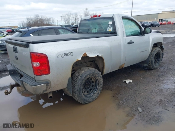 2011 Chevrolet Silverado 1500 Work Truck with VIN 1GCNKPEX8BZ243133, listed as a IAAI auction lot 41796052 with 123,709 mi miles. Bid and sale history available at carsss.com. Image 4.