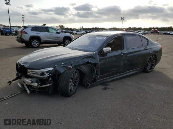 2018 BMW 7 Series M760i xDrive with VIN WBA7H6C53JG614984, listed as a Copart auction lot 73671322 with 28,191 mi miles. Bid and sale history available at carsss.com. Image 1.