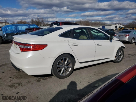 2015 Hyundai Azera with VIN KMHFG4JG6FA473991, listed as a Copart auction lot 44105795 with 0 mi miles and Salvage Title. Bid and sale history available at carsss.com. Image 3.
