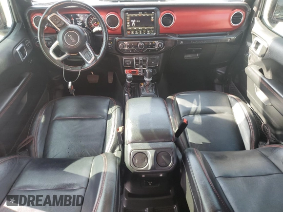 2021 Jeep Wrangler Unlimited Rubicon with VIN 1C4HJXFG6MW764208, listed as a Copart auction lot 49484545 with 47,345 mi miles and Salvage Title. Bid and sale history available at DreamBid. Image 8.