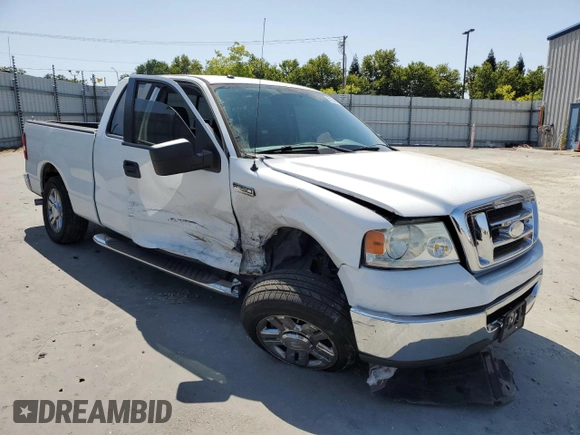 2008 Ford F-150 XL with VIN 1FTPX12548FC17360, listed as a Copart auction lot 61104765 with Not provided miles and Salvage title. Bid and sale history available at DreamBid. Image 4.