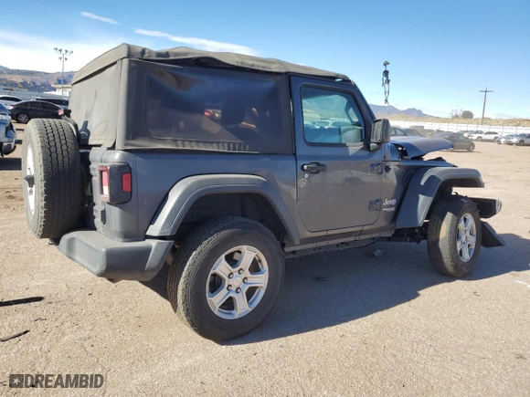 2018 Jeep Wrangler Sport S with VIN 1C4GJXAG4JW164978, listed as a Copart auction lot 80928264 with 0 mi miles and Salvage Title. Bid and sale history available at carsss.com. Image 3.