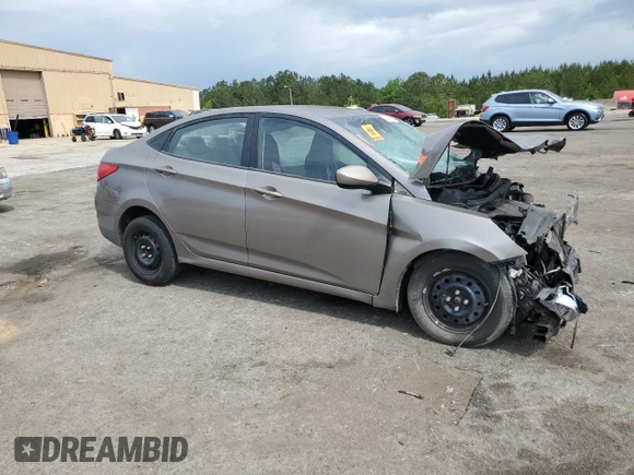 2013 Hyundai Accent GLS with VIN KMHCT4AE1DU504816, listed as a Copart auction lot 54314875 with Not provided miles and Salvage title. Bid and sale history available at DreamBid. Image 4.