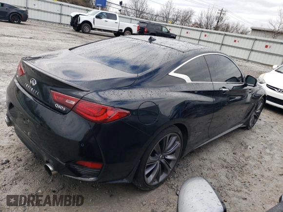 2022 Infiniti Q60 Red Sport 400 with VIN JN1FV7LL2NM681081, listed as a Copart auction lot 83412034 with 11,238 mi miles and Salvage title. Bid and sale history available at DreamBid. Image 3.