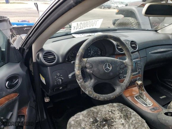 2009 Mercedes-Benz CLK-Class 3.5L with VIN WDBTK56F39T108168, listed as a Copart auction lot 76090024 with 0 mi miles and Salvage Title. Bid and sale history available at carsss.com. Image 9.