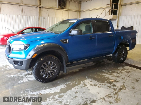 2021 Ford Ranger XL with VIN 1FTER4FH3MLD77703, listed as a Copart auction lot 44117485 with 44,938 mi miles and Salvage Title. Bid and sale history available at carsss.com. Image 1.