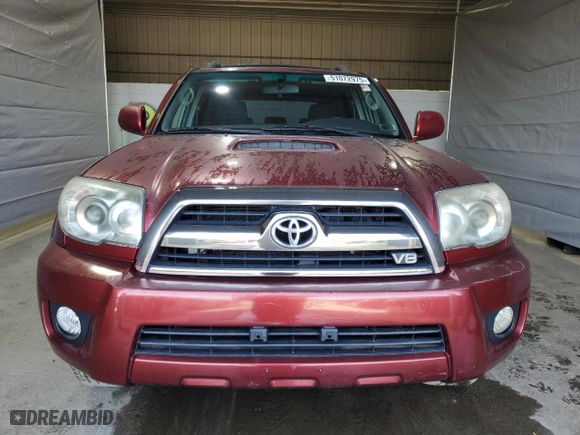 2006 Toyota 4Runner SR5 with VIN JTEBT14R368035328, listed as a Copart auction lot 51072975 with 167,219 mi miles and Clean Title. Bid and sale history available at carsss.com. Image 5.