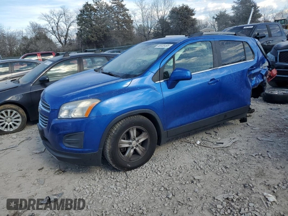 2015 Chevrolet Trax LT with VIN KL7CJLSB4FB177946, listed as a Copart auction lot 46938495 with 136,114 mi miles and Salvage Title. Bid and sale history available at carsss.com. Image 1.
