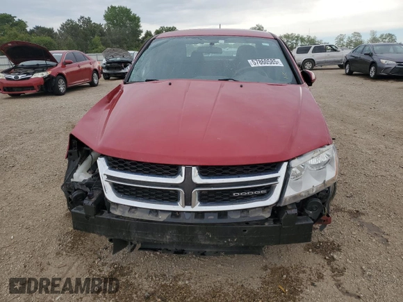 2012 Dodge Avenger SXT z VIN 1C3CDZCBXCN160157, wystawiony jako Copart lot #57860585 z przebiegiem 92 688 mil mil oraz Szkoda całkowita • Salvage title. Historia ofert i sprzedaży dostępna na DreamBid. Obrazek 5.