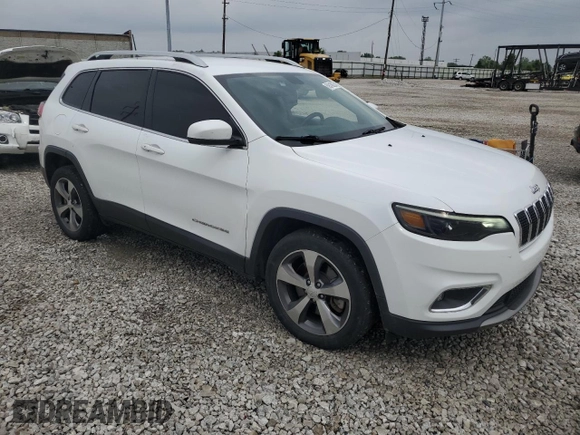 2019 Jeep Cherokee Limited with VIN 1C4PJLDB0KD438585, listed as a Copart auction lot 59818835 with 117,809 mi miles and Salvage title. Bid and sale history available at DreamBid. Image 4.