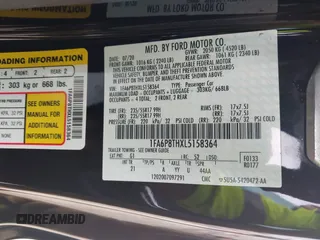 2020 Ford Mustang EcoBoost with VIN 1FA6P8THXL5158364, listed as a IAAI auction lot 42398017 with 38,733 mi miles and . Bid and sale history available at DreamBid. Image 9.
