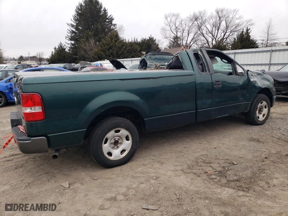2007 Ford F-150 XL with VIN 1FTRF12277NA06658, listed as a Copart auction lot 45860975 with 191,957 mi miles and Salvage Title. Bid and sale history available at carsss.com. Image 3.