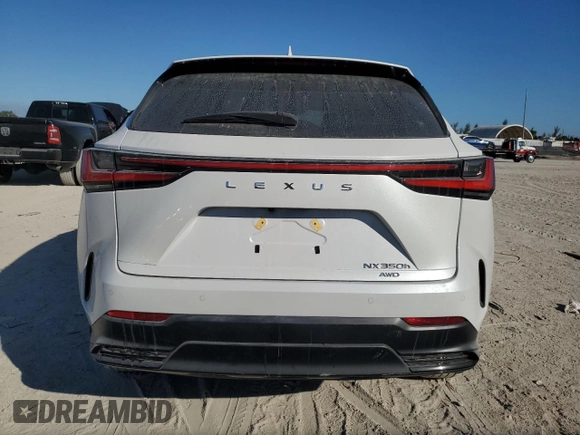 2025 Lexus NX 350h Luxury with VIN 2T2HKCEZ4SC038891, listed as a Copart auction lot 82850384 with 407 mi miles and Salvage title. Bid and sale history available at DreamBid. Image 6.